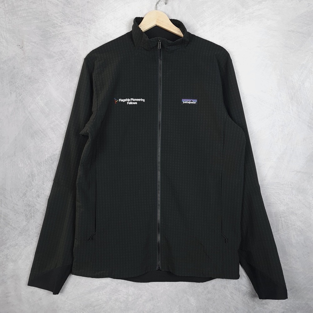 Patagonia Jacket Mens Medium Black R1 TechFace Lightweight Waffle DWR Full Zip